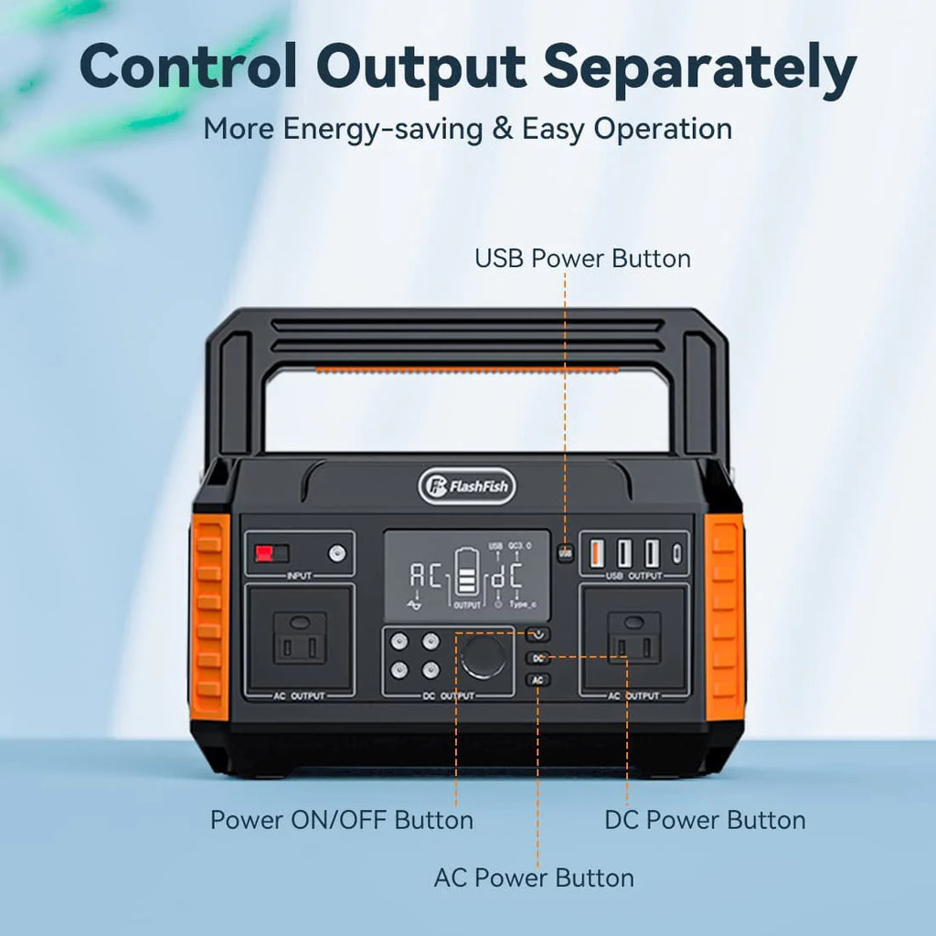 560W Portable Power Station, 520Wh/140400mAh Solar Generator W73095
