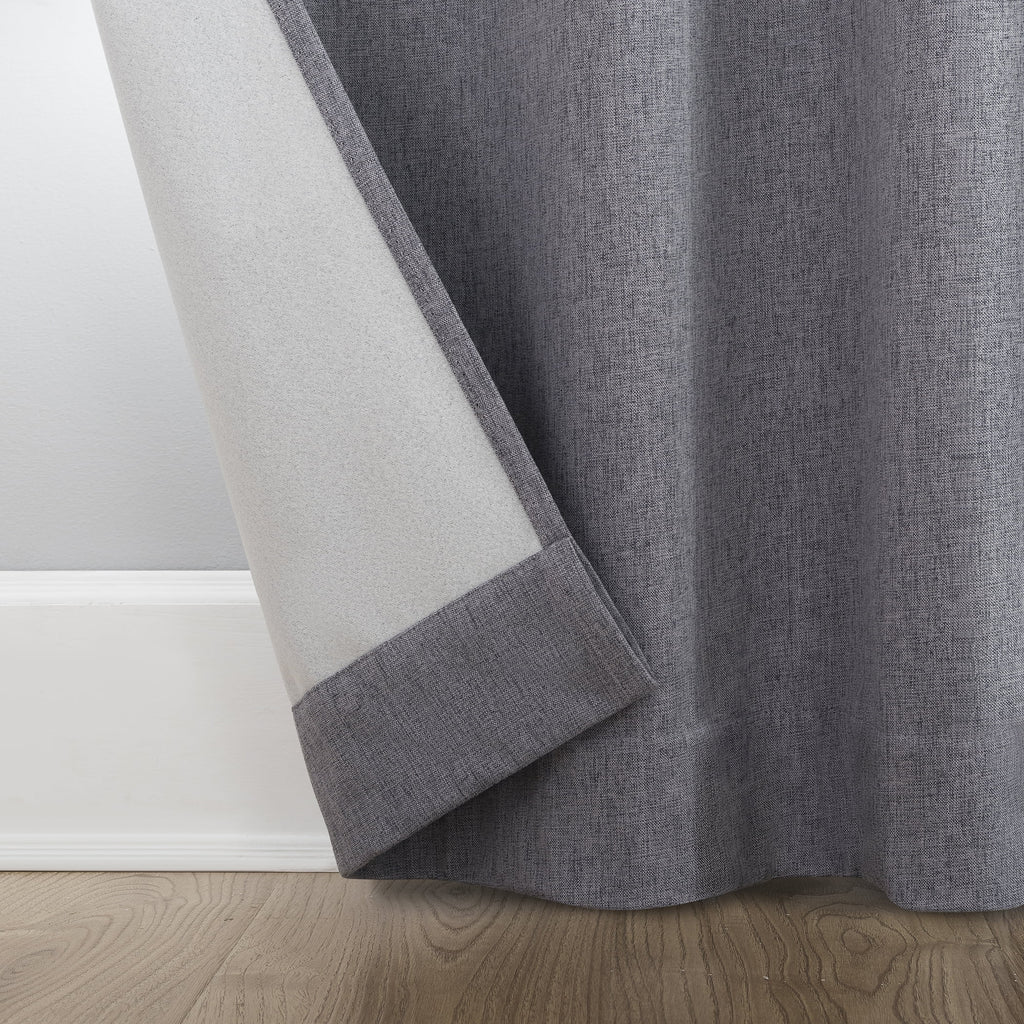 100% Blackout Rod Pocket 40" x 84" Single Curtain Panel in Sterling Y2518