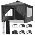 10x10 Pop Up Canopy Tent with 4 Removable Sidewalls, Waterproof Outdoor Canopy I29114