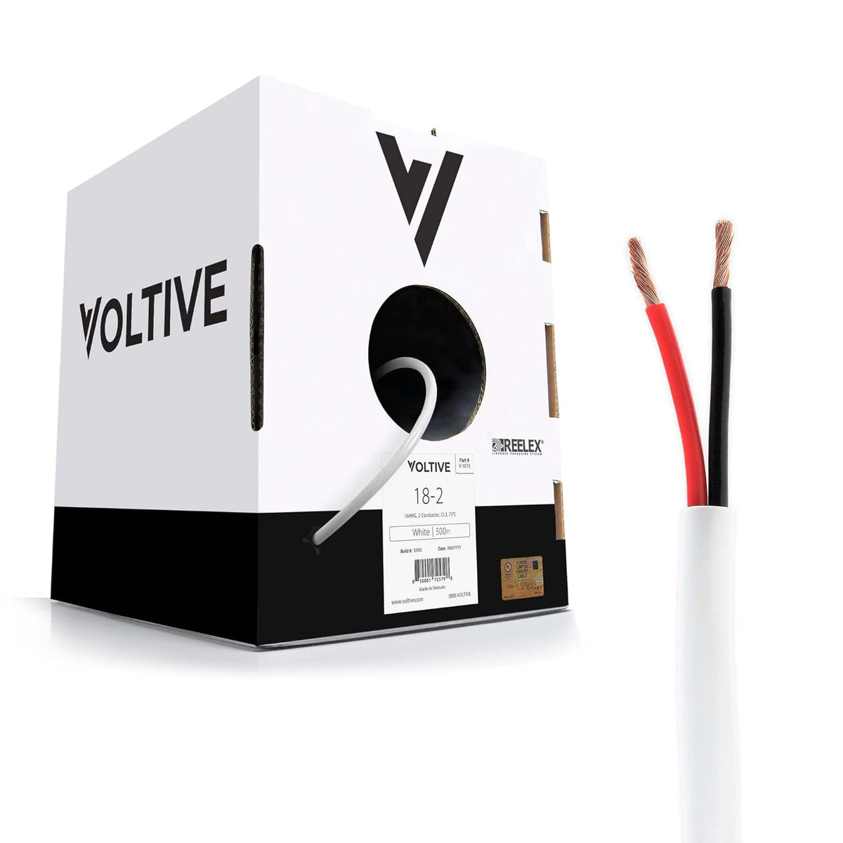 16 AWG 4 Conductor White Speaker Wire E381