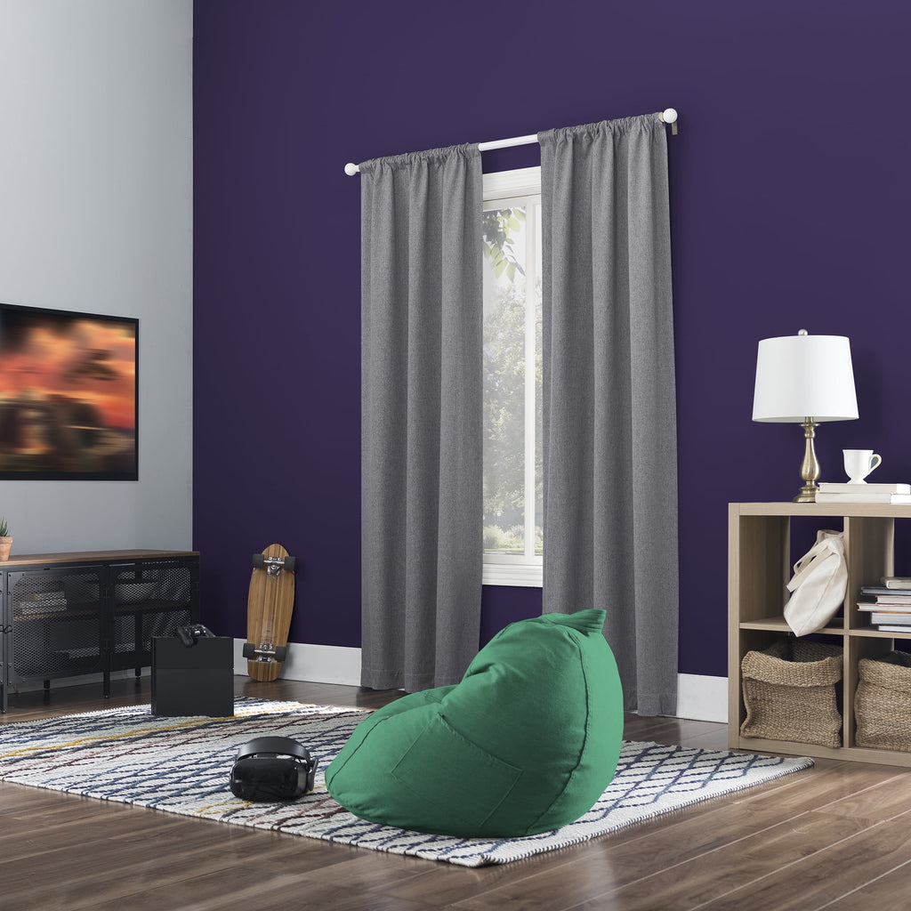 100% Blackout Rod Pocket 40" x 84" Single Curtain Panel in Sterling Y2518