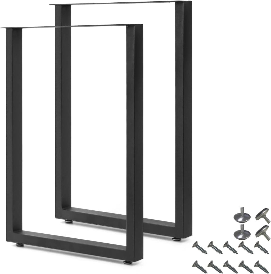 28'' Height 17.7'' Wide Black Metal Table Legs 2 PCS N1645