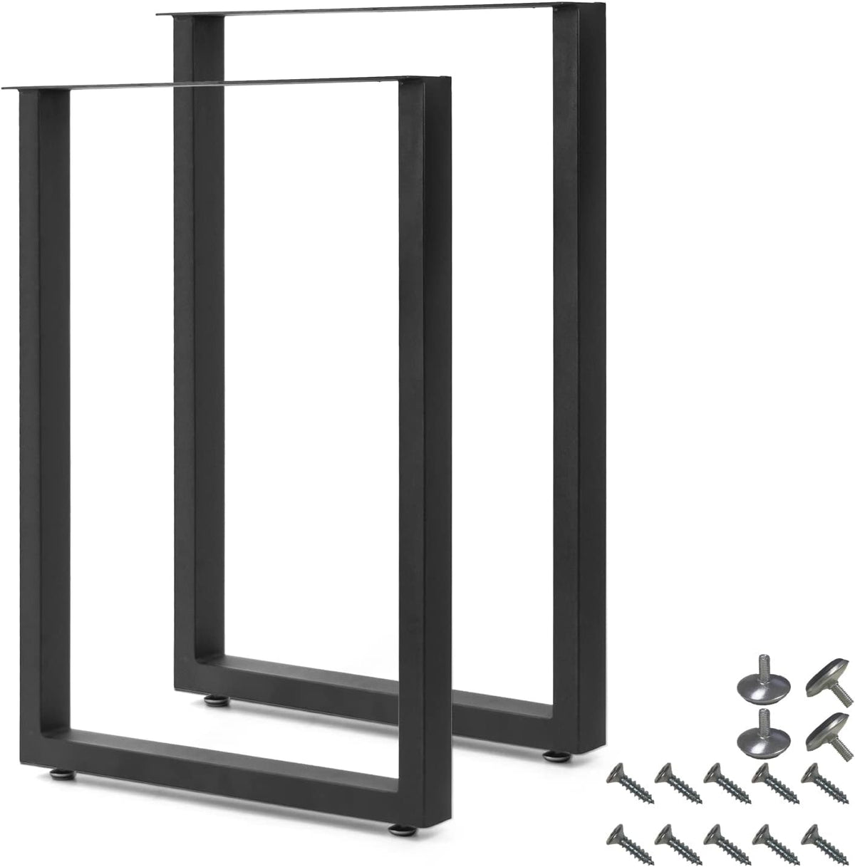 28'' Height 17.7'' Wide Black Metal Table Legs 2 PCS N1645