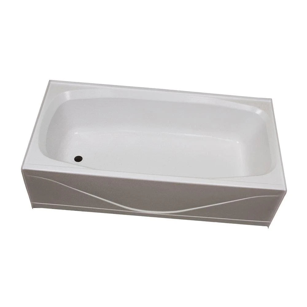 White ABS Bath Tub, 27 x 54, Left Drain V236