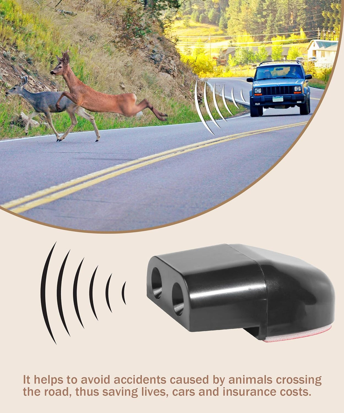 4 PCS Deer Whistle Car Accessories I371244