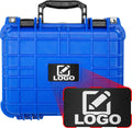 Neon Blue Waterproof Shockproof Hard Case with Foam 13.37 Inch 11.62 Inch 6 Inch Pack of 2 W202924