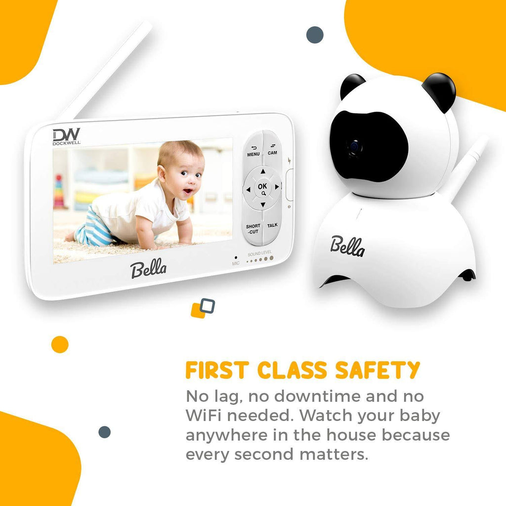 Video Baby Monitor 5 LCD Camera 2 Way Audio Night Vision W85878