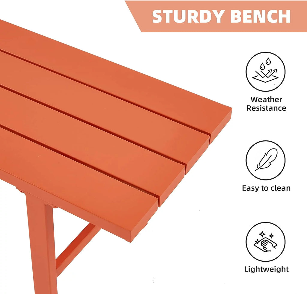Aluminum Weatherproof 2-Person Outdoor Bench K7436