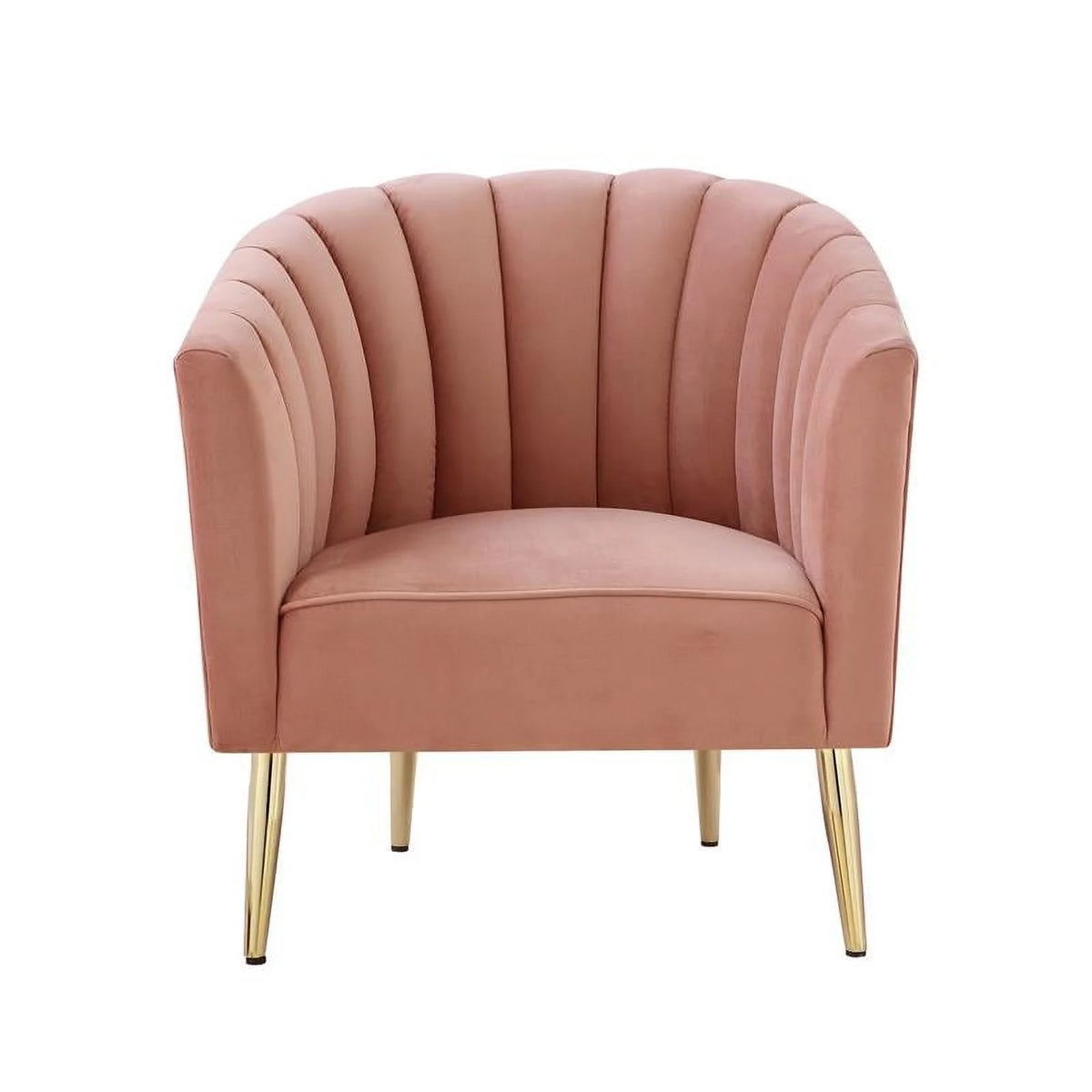 Blush Gold Velvet Accent Slipper Chair O842