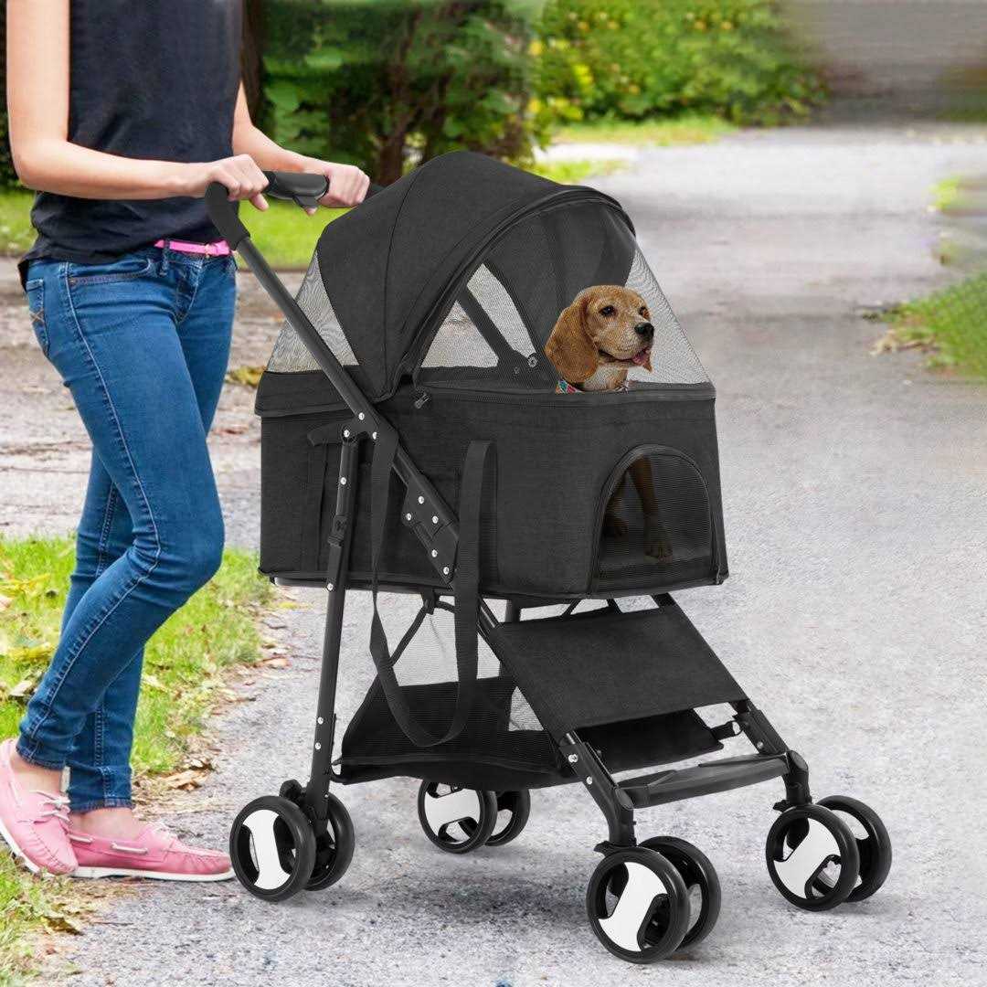 3-in-1 Pet Stroller with Detachable Carrier & Cup Holder R352