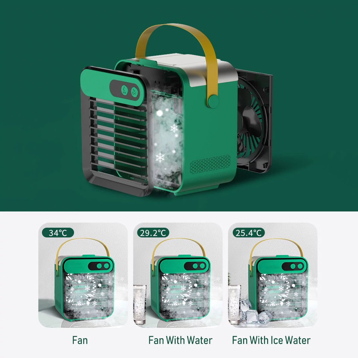 Air Conditioner Fan 180mL 3 Speeds USB Air Cooler O61682