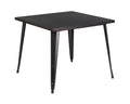 35.5'' Square Black-Antique Gold Metal Indoor-Outdoor Table G978