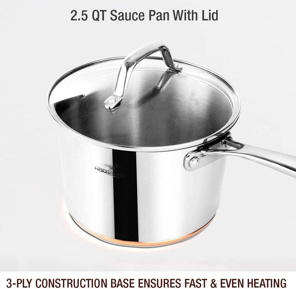 10-Piece Nickel Free Stainless Steel Cookware Set P97447