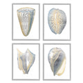 4pc Gray Framed Giclee Texturized Art Set V416525