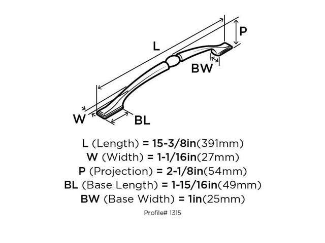Satin Nickel Appliance Pull N42968