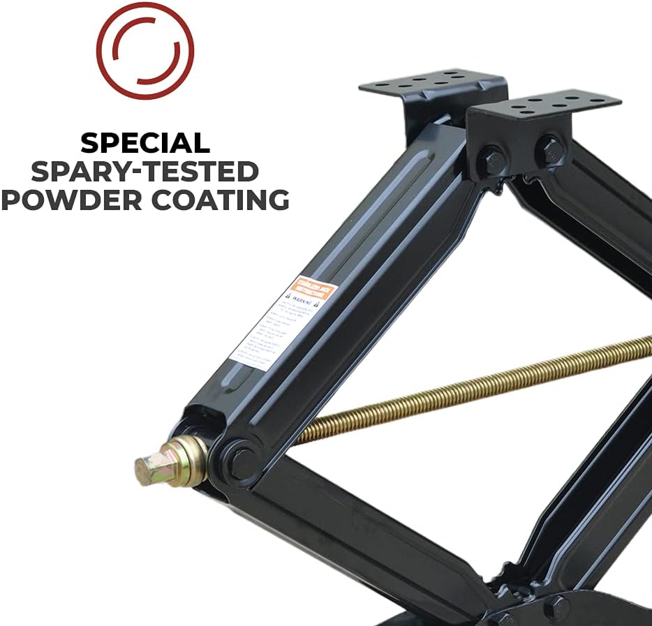 24" Scissor Jack with Crank Handle, 5000lbs Capacity, Pack of 2 G8198