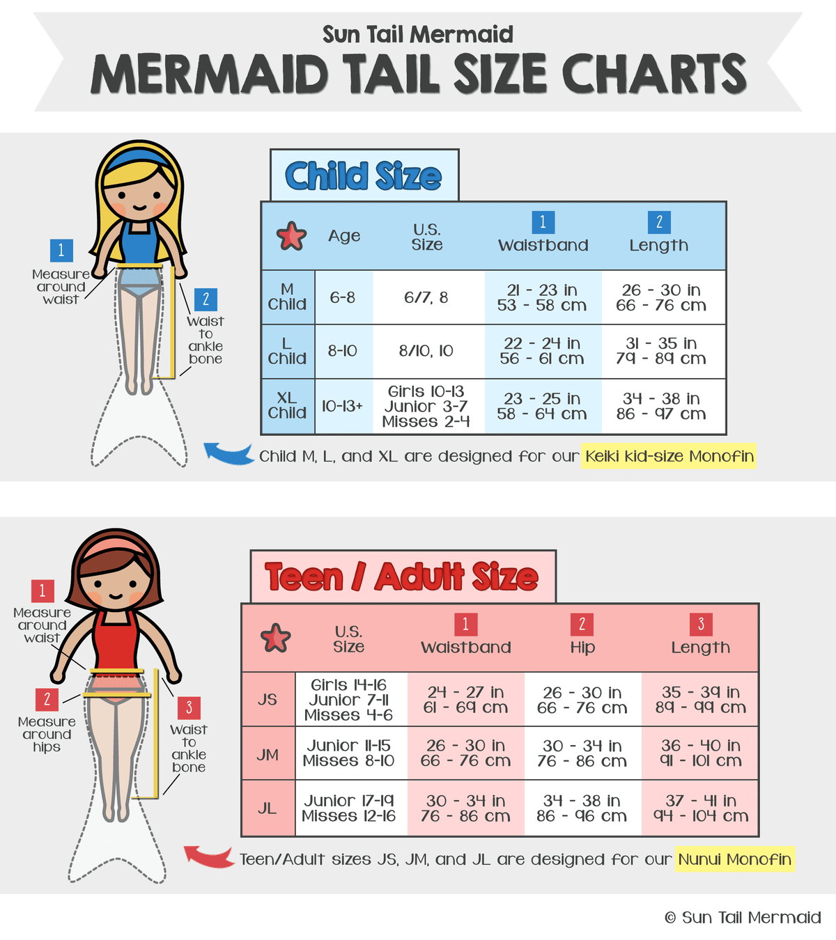 Mermaid Tail Skin Teen Adult Size Junior Medium J571