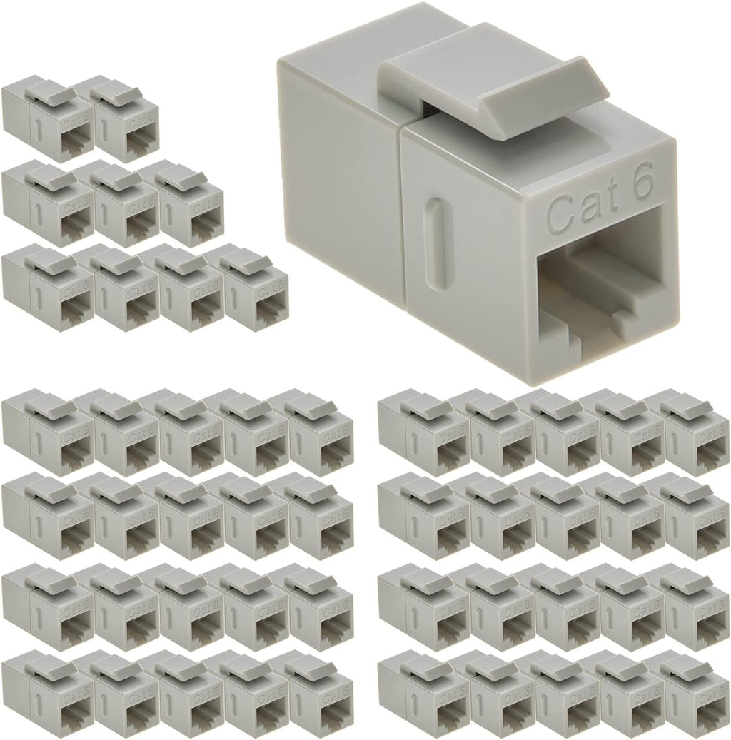 Cat.6 RJ45 Inline Coupler Female-Female 50-Pack Orange T5267