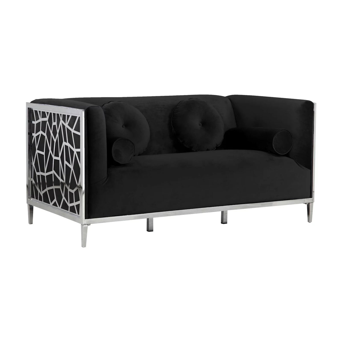 Black Velvet Loveseat C443084