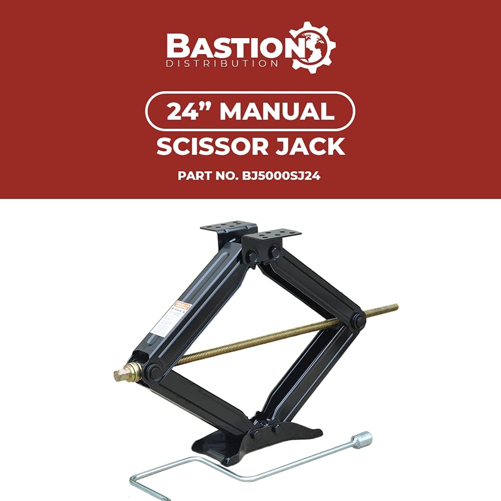 24" Scissor Jack with Crank Handle, 5000lbs Capacity, Pack of 2 G8198