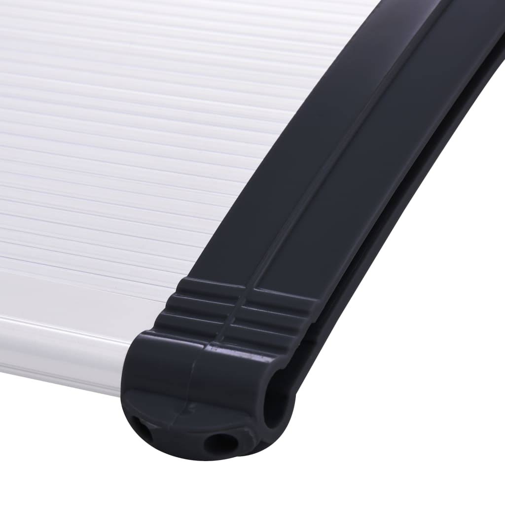 Door Canopy Black and Transparent 118.1x22x31.5x22 PC M772