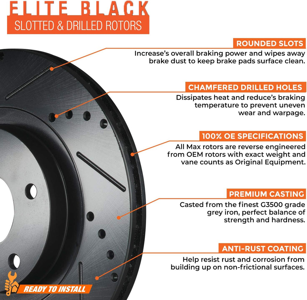 Front + Rear Carbon Ceramic Brake Rotors with Pads J2870