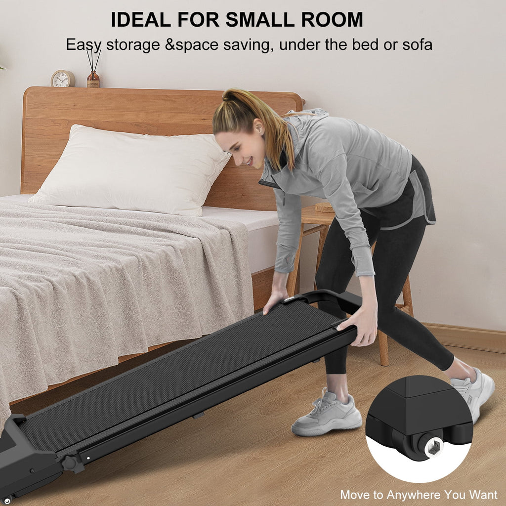 2 in 1 Under Desk Folding Treadmill, 6.25 MPH, 265 Lb Capacity V2202
