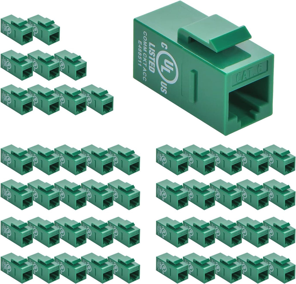 Cat.6 RJ45 Inline Coupler Female-Female 50-Pack Orange T5267