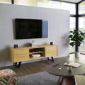 63 inch Oak TV Media Stand W3277