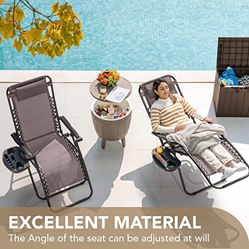 Beige Zero Gravity Chair Set of 2 B937