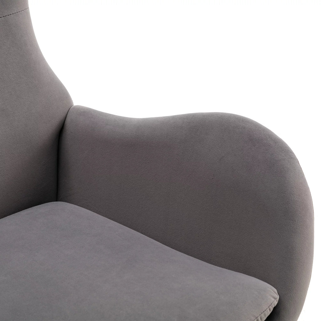 Velvet Recliner Chair with High Backrest and Armrests B6987