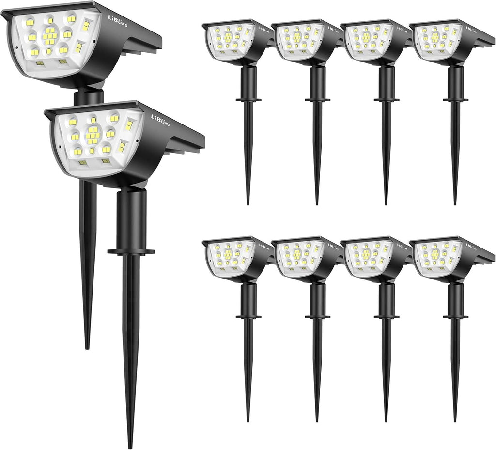 6 Pack IP67 Waterproof Solar Powered Spotlights W413
