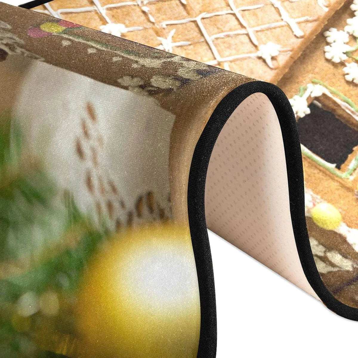 2'X6' Gingerbread House Runner Rug with Rubber Backing N376342