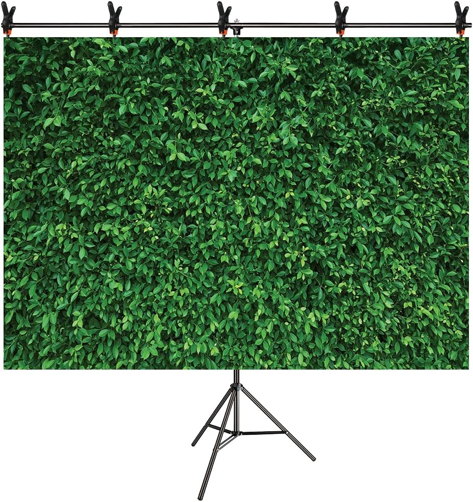 5 X 6.5 Ft Portable Green Screen Stand with Carrying Bag & 5 Spring Clamps Y992695