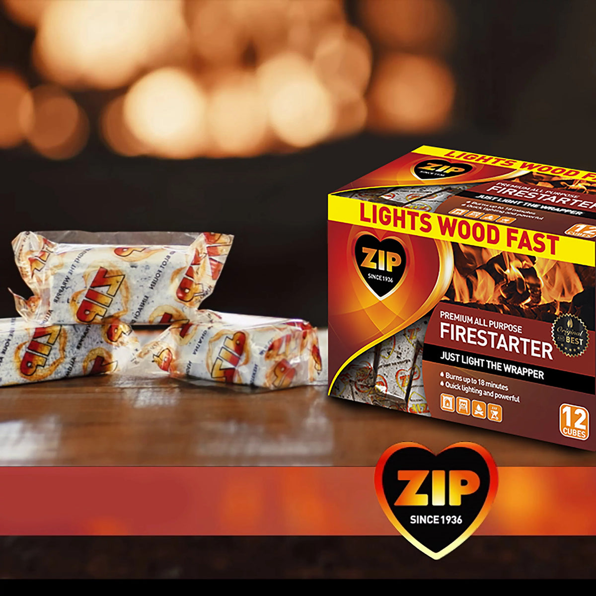 12 Pack Fire Starters for Wood or Charcoal Z3818