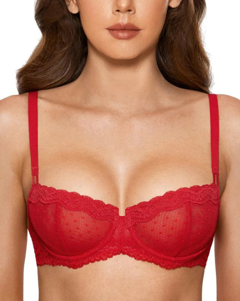 Lace Underwire Balconette Bra Z7230