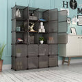 20 Cube Organizer Plastic Storage Shelves with Hanging Rod F198799