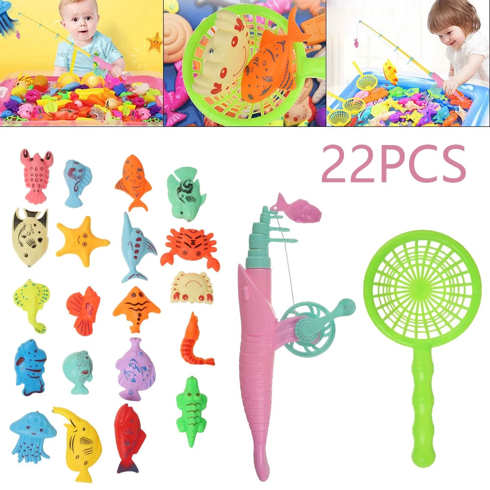 22 Pcs Magnetic Fishing Rod Toy Game Model F9510