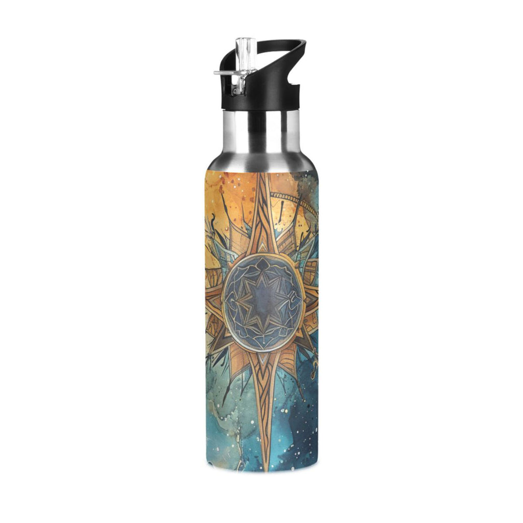 20 oz Insulated Stainless Steel Water Bottle with Straw Lid J3022