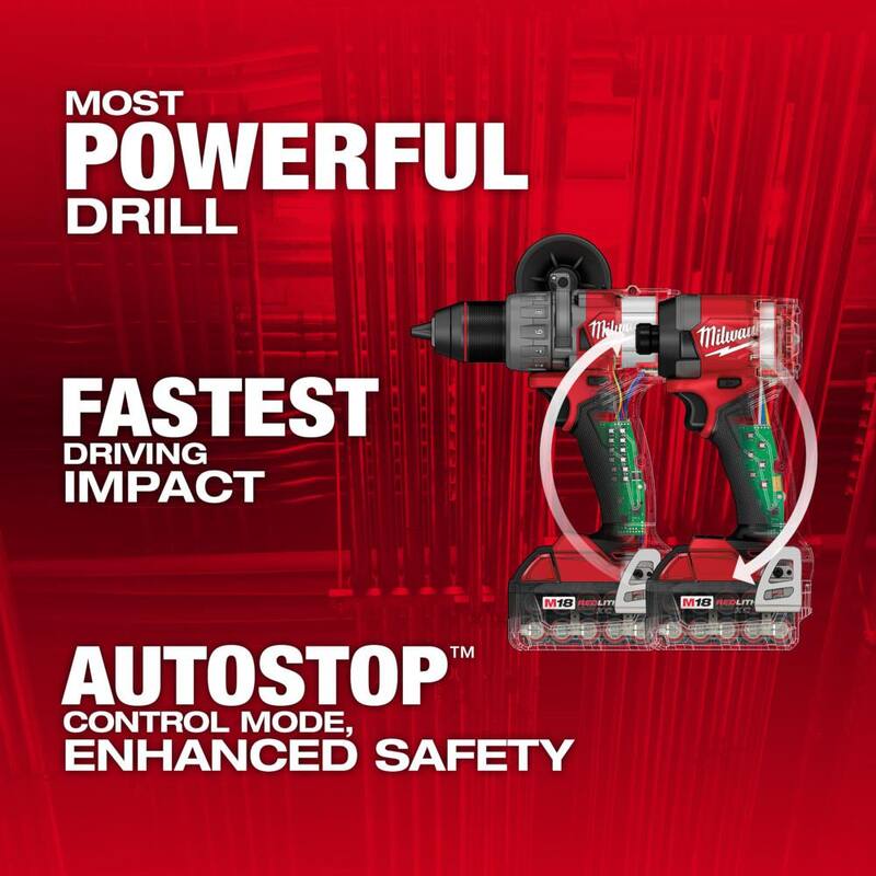 18-Volt Lithium-Ion Brushless Cordless Combo Kit 2-Tool with 2 Batteries Charger 4-1/2in. to 5in. Grinder L36301