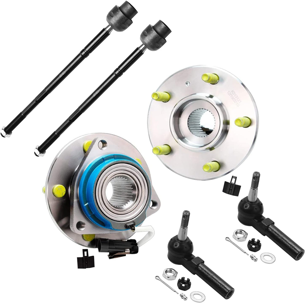Front Wheel Hubs and Tie Rods 6pc Set Q83682