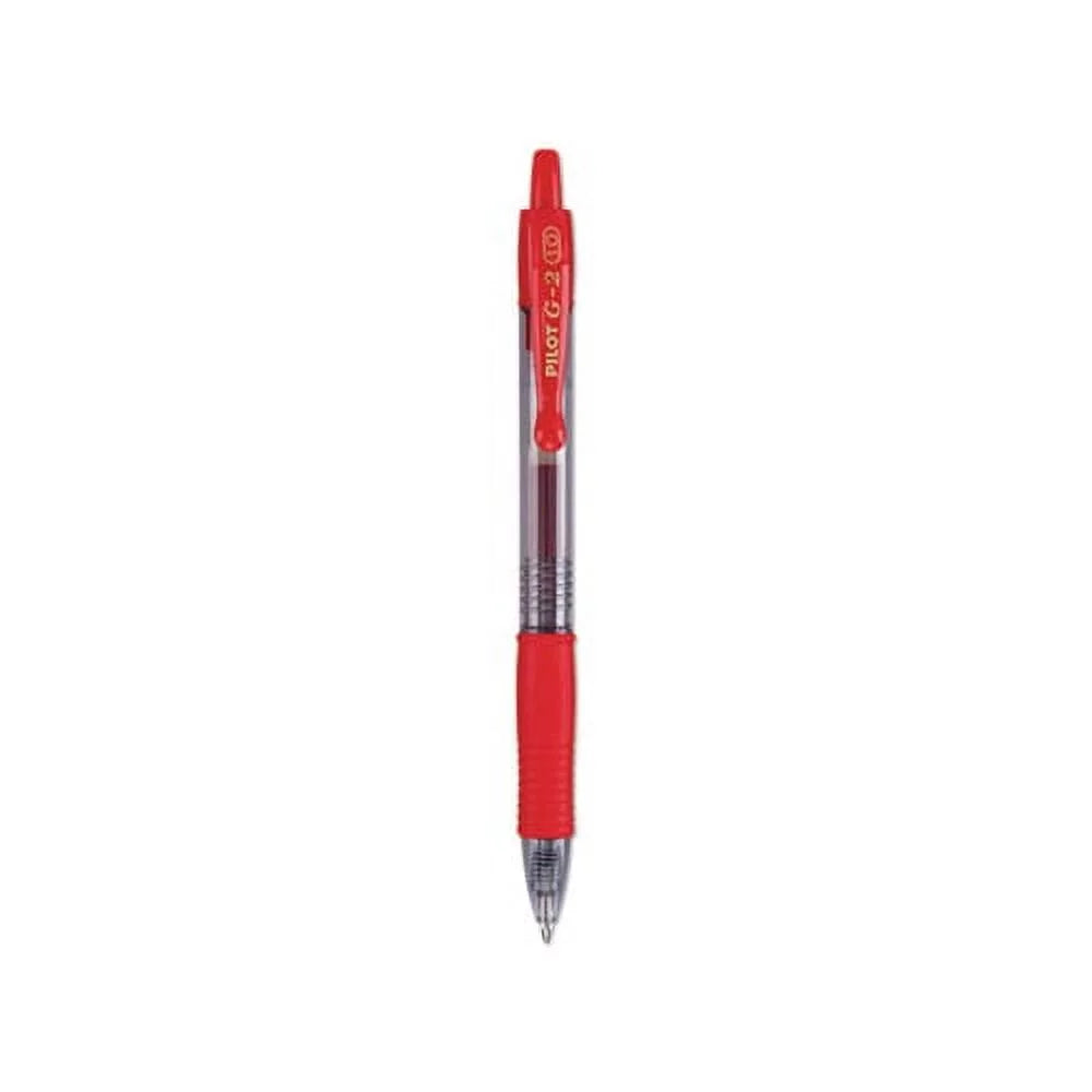 Retractable Gel Pen 1mm Red Ink Dozen E742