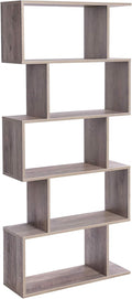 Rustic Brown 5-Tier Wooden Bookcase I449