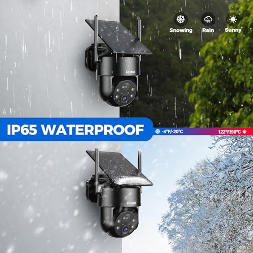 Wireless Outdoor Solar Security Cameras 2K 360° View V58493