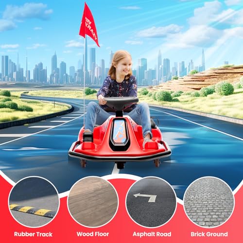 24V Electric Drifting Go Kart for Kids, Black L62433