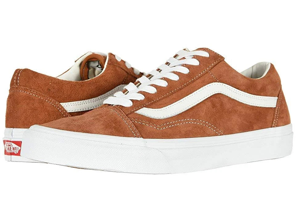 Leather Brown True White Pig Suede Old Skool Shoes L7628