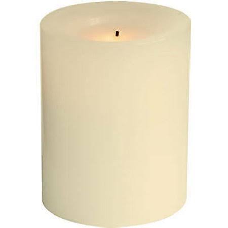 Cream 4-Inch Flameless Pillar Candle Pack of 6 U98879