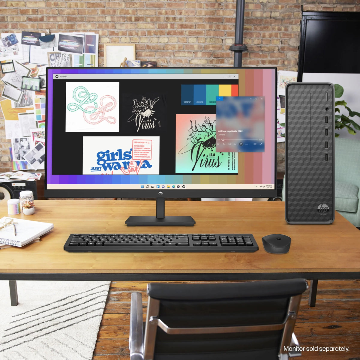 Black Slim Desktop Tower B71749