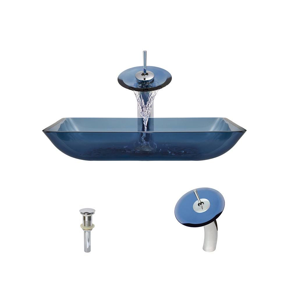 Aqua Chrome Vessel Faucet Ensemble D682