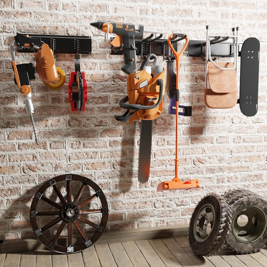 48 inch Heavy Duty Wall Mount Tool Organizer Rack, Pack of 2 O4818